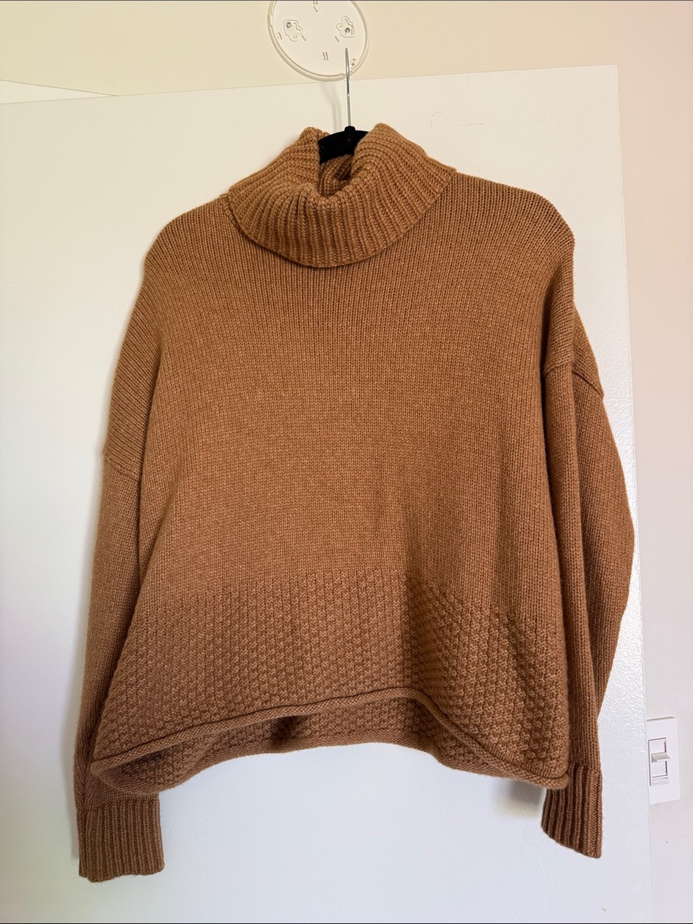Madewell Camel-Brown Chunky Turtleneck Sweater